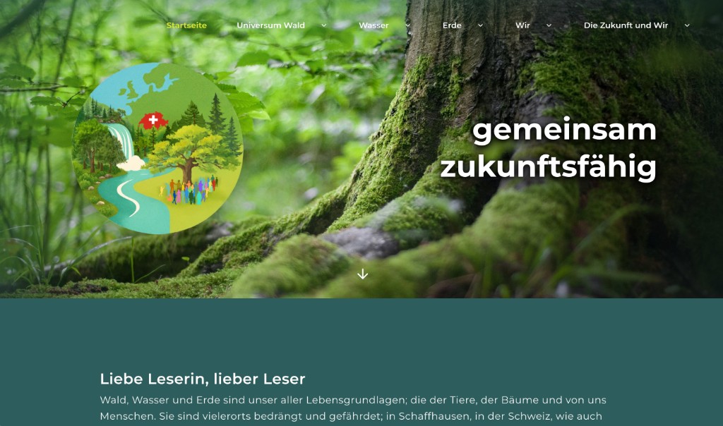 Website-Vorschau Wald, Wasser, Erde & Wir