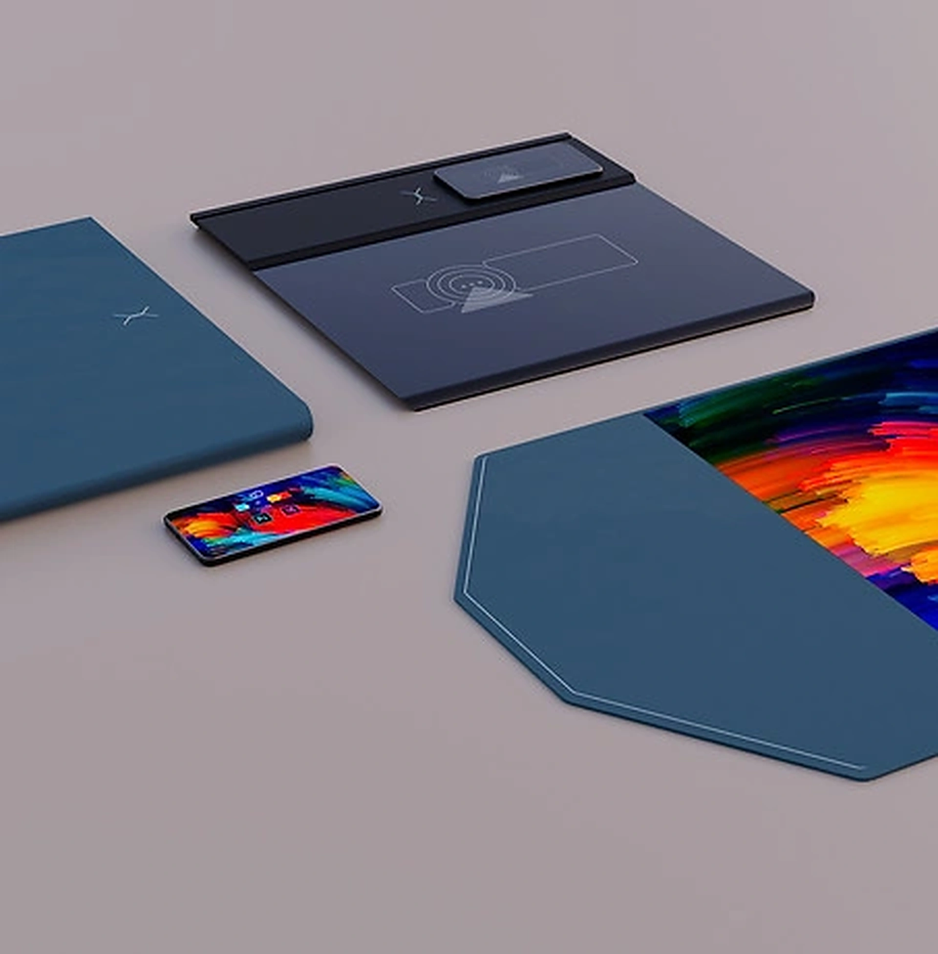 XTEND - Bachelorthesis für mobiles Arbeiten: XTEND kombiniert faltbare Displaytechnologie, Sichtschutz und autarke Energieversorgung in einem ultraflachen System.